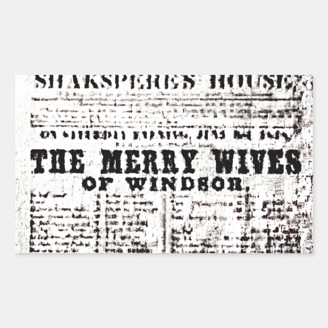 Stratford-upon-Avon Shakespeare's Artifacts3 jGib Rectangular Sticker (Front)