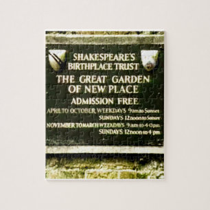 Stratford-upon-Avon Shakespeare's Birth jGibney Jigsaw Puzzle