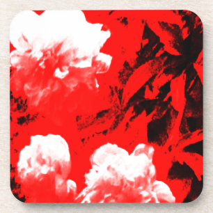Stratford-upon-Avon White Flowers In The Red jGibn Coaster