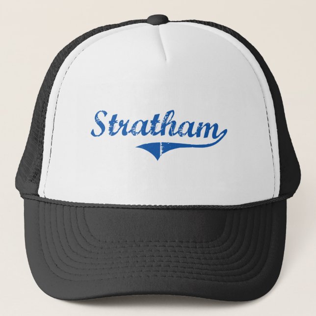 Stratham New Hampshire Classic Design Trucker Hat (Front)