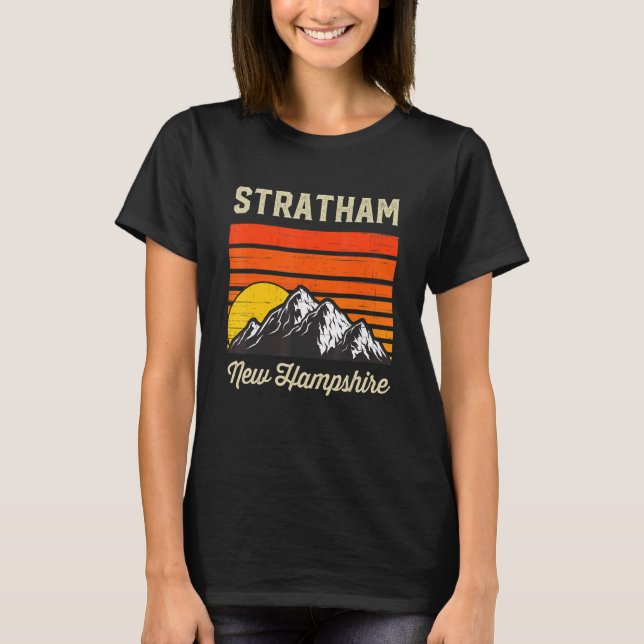 Stratham New Hampshire Hometown City State Retro U T-Shirt (Front)