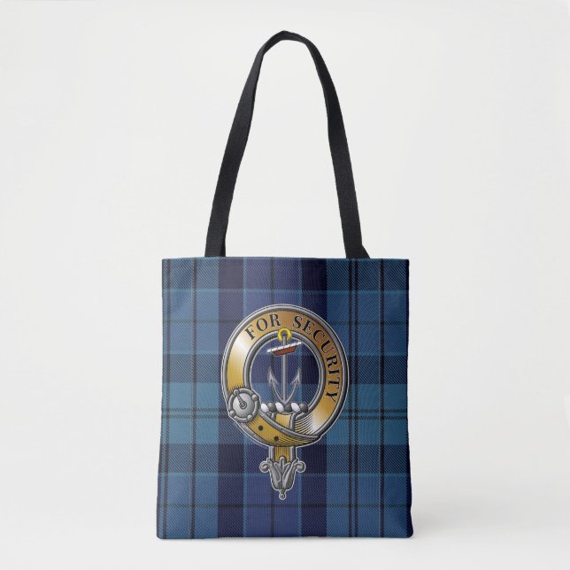 Strathclyde Tartan & Badge Tote Bag (Front)