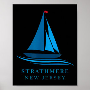 Strathmere - New Jersey - Sailboat Souvenir Poster