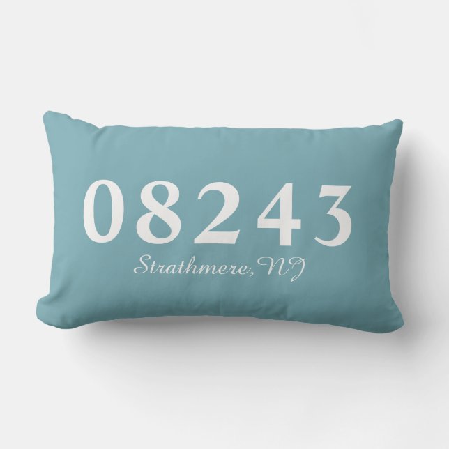 Strathmere NJ 08243 Pillow, Zipcode Pillow Gift (Front)