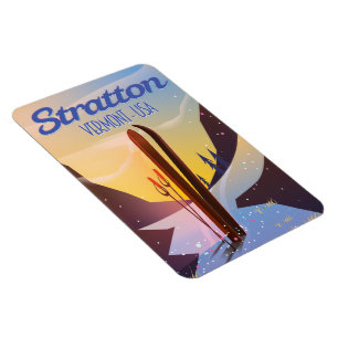 Stratton Vermont ski travel poster Magnet