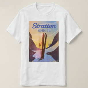 Stratton Vermont ski travel poster T-Shirt