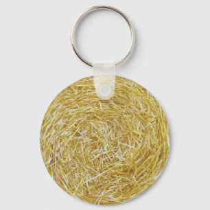 Straw Background Key Ring