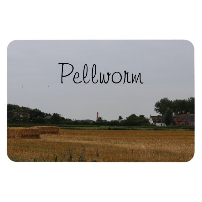 Straw bale harvest time on pellworm magnet (Horizontal)