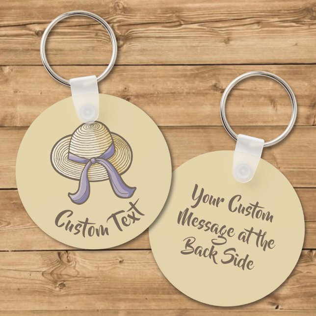 Straw Hat Beige Key Ring (Creator Uploaded)