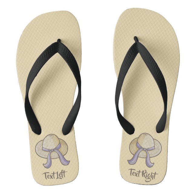 Straw Hat Beige Thongs (Footbed)