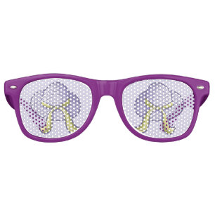 Straw Hat Lilac Retro Sunglasses