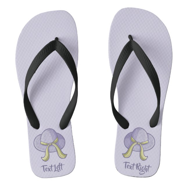 Straw Hat Lilac Thongs (Footbed)