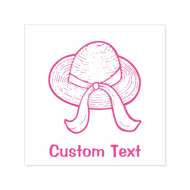 Straw Hat Self-inking Stamp (Design)