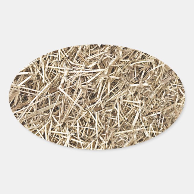Straw Oval Sticker (Front)