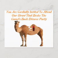 Straw That Broke The Camel's Back Divorce Card