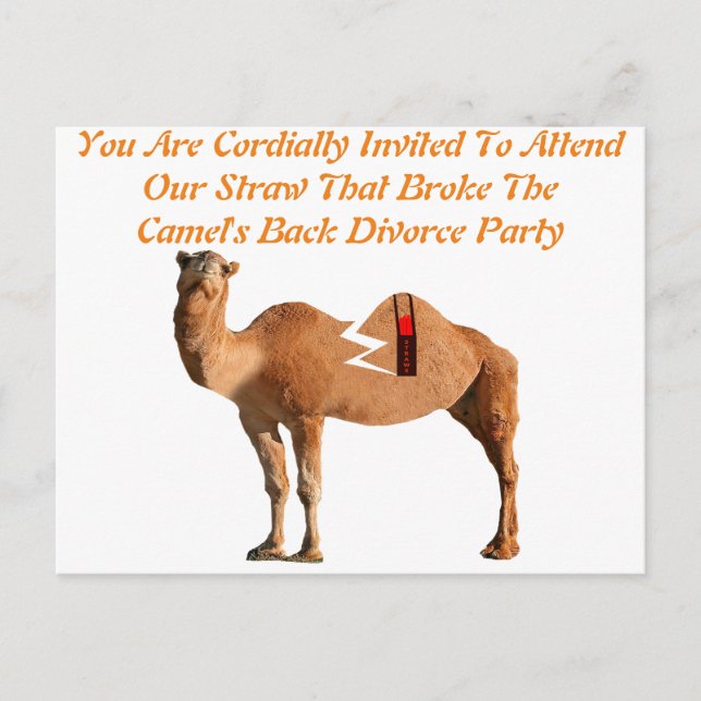 Straw That Broke The Camel's Back Divorce Card (Front)
