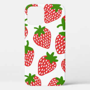 Strawberrie seamless pattern. Vintage illustration iPhone 12 Case