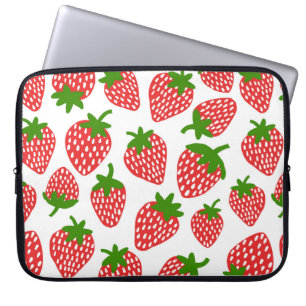 Strawberrie seamless pattern. Vintage illustration Laptop Sleeve