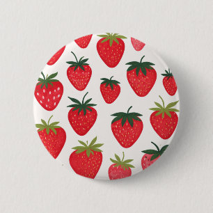 Strawberries 6 Cm Round Badge