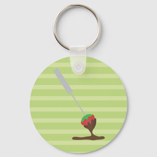 Strawberries and Chocolate Fondue Key Ring (Front)