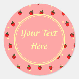 Strawberries and Cream Customisable Sticker
