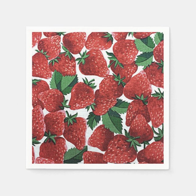 Strawberries and Cream Napkin (Front)