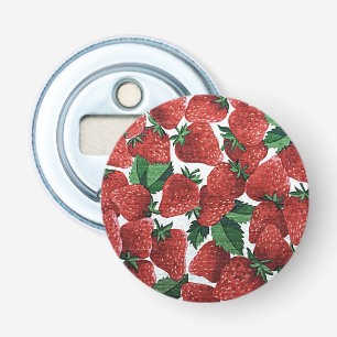 Strawberries and Cream Pattern Bottle Opener
