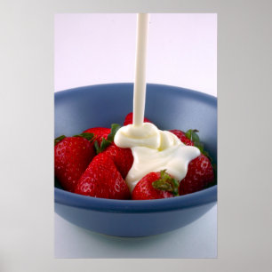 Strawberries and Cream Photo Poster