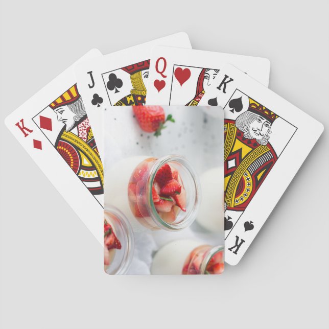 strawberries and cream playing cards (Back)