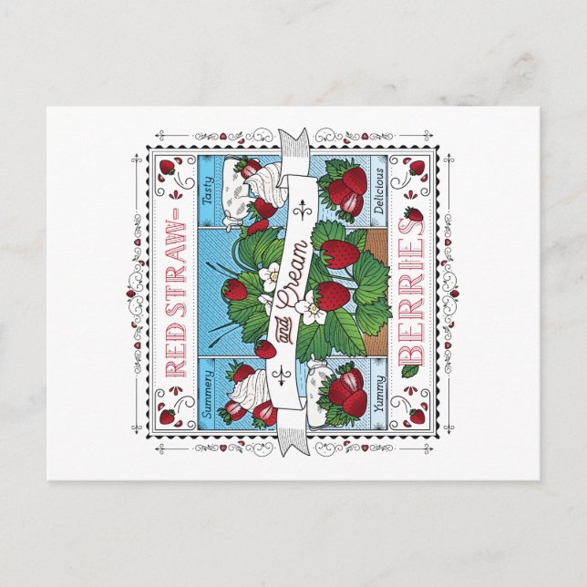 Strawberries and Cream / Postcard (Front)