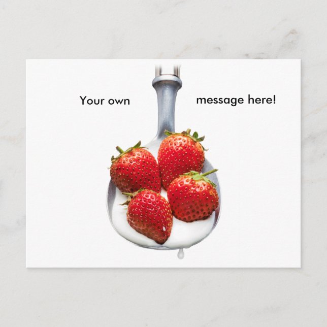 Strawberries and Cream Postcard (Front)