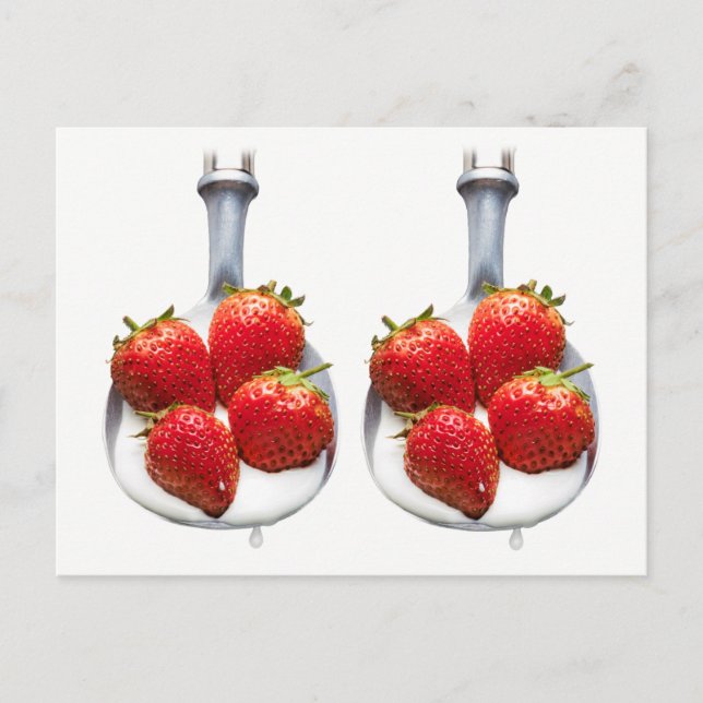 Strawberries and Cream. Postcard (Front)