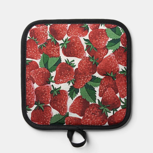 Strawberries and Cream Pot Holder (Front)