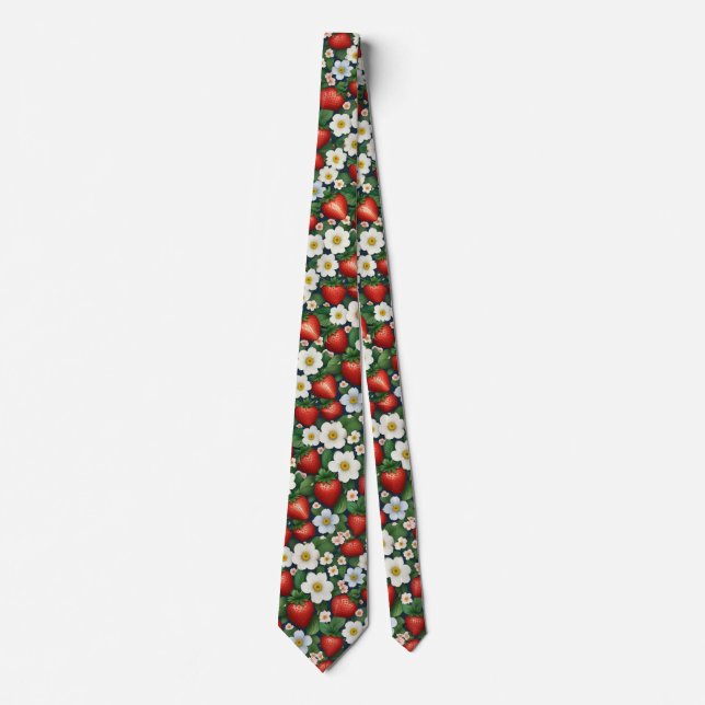 Strawberries and Cream Tie (Front)