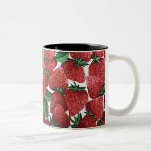 Strawberries and Cream Two-Tone Coffee Mug