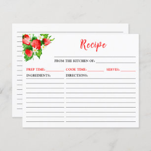Strawberries and Daisies Recipe Card