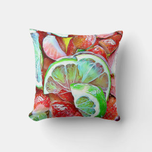 Strawberries and Lime Fruit Medley Cushion