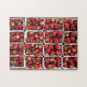 Strawberries at Farmer's Market in Container Jigsaw Puzzle