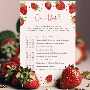 Strawberries Baby Shower Game Over or Under?
