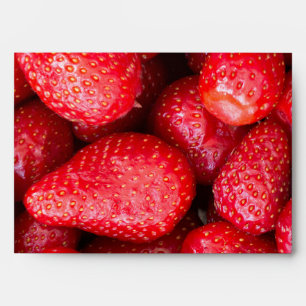Strawberries background envelope