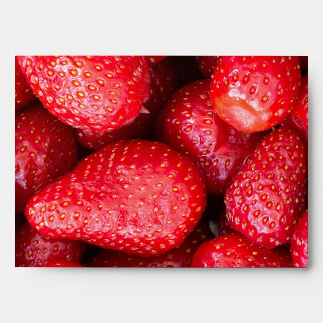 Strawberries background envelope (Front)