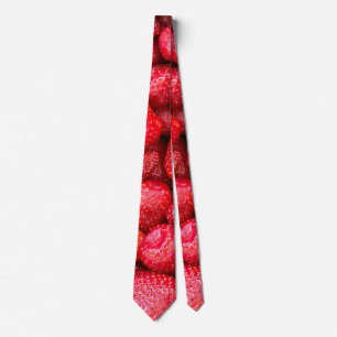 Strawberries background tie