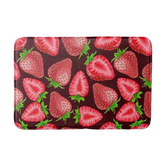 Strawberries Bath Mat (Front)