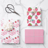 Strawberries Berry First Birthday Party Pink | Red
