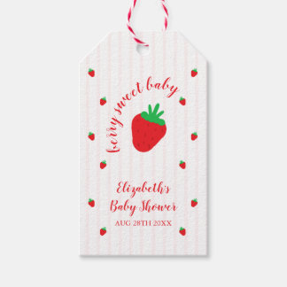 Strawberries Berry Sweet Baby Shower Gift Tags