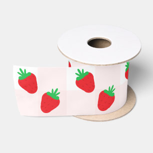 Strawberries Berry Sweet Baby Shower Satin Ribbon