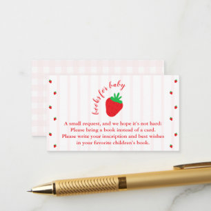 Strawberries Berry Sweet Books For Baby Enclosure Card
