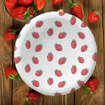 Strawberries Birthday Party Paper Plate<br><div class="desc">A cute hand drawn strawberry pattern make these party plates and bowls the perfect practical and decorative addition to your strawberry themed party!  Perfect for a berry first birthday celebration,  strawberry themed baby showers,  brunch events,  or summer gatherings!</div>
