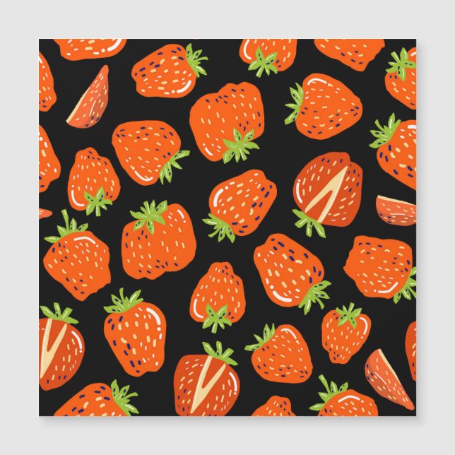 Strawberries Black: Vintage Seamless Texture (Front)