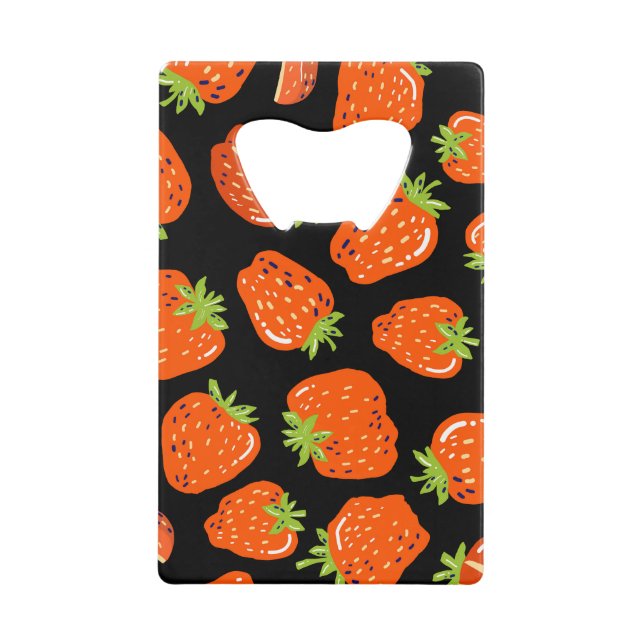 Strawberries Black: Vintage Seamless Texture (Front)